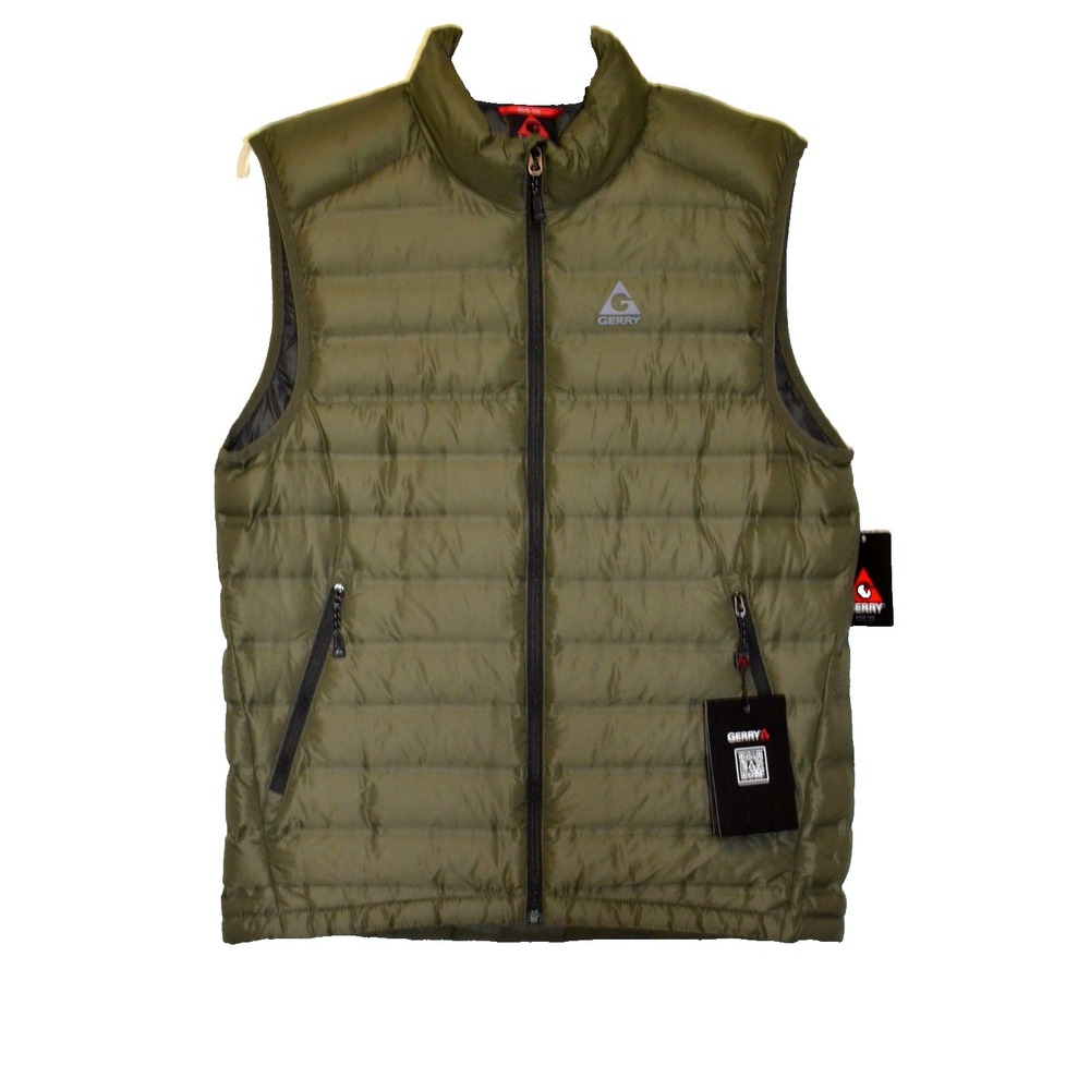 Gerry Cross Ridge Down Green Vest (Olive Drab) Mens Medium Nwt's